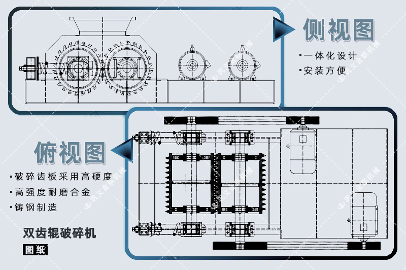 雙齒輥春水堂视频入口-廠家直供價格低-齒輥式春水堂视频入口結構原理圖